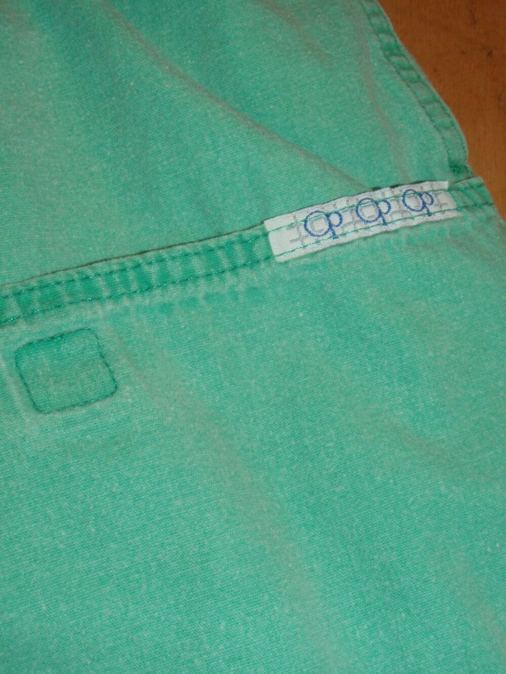 vintage 1980s OP Ocean Pacific USA surfer skater green cotton Shorts L 78306-31v - Picture 2 of 8